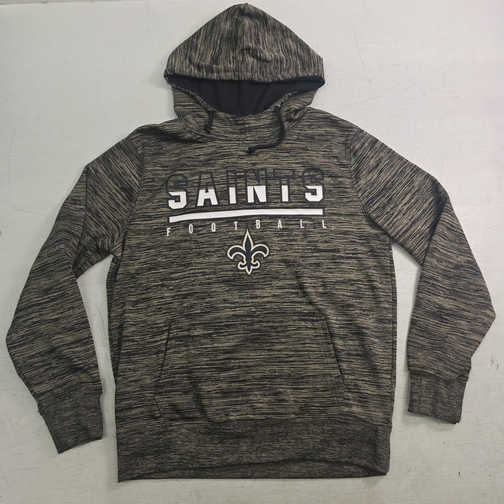 New Orleans Saints Football NFL Team Apparel Hooded Fleece Sweatshirt Mens M EUC